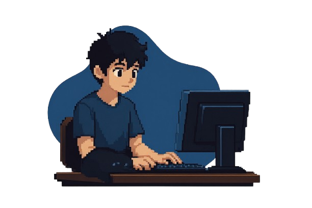 Developer with cat